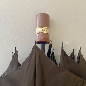 Dior brown Umbrella with Gold Details